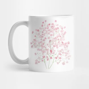 pink baby's breath flower Mug